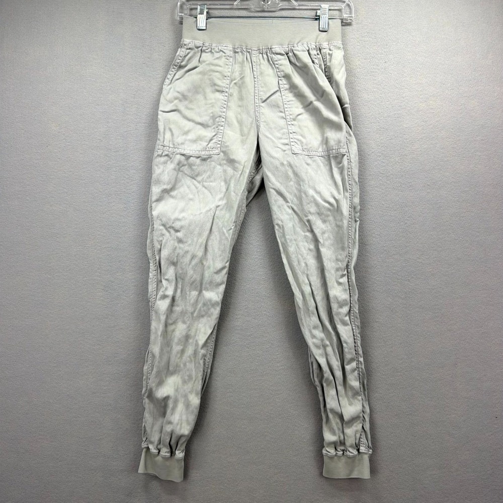 Faherty Joggers Pants Womens XS Fits 26x26* Gray Arlie Linen Blend Elastic Waist